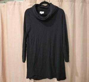 Lou & Grey Black Cowl Neck Tunic Sweater